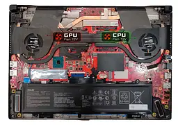 Вентилятор Asus кулер 12V для моделей ноутбука ROG Zephyrus GX502, GU502, GX532, GU532 (GPU Fan) 13NR02X0T01011, 12V, 4pin - мініатюра 4