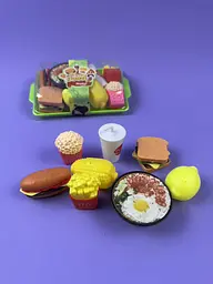 Ігровий набір їжі Fast Food Set арт. 6001/2, фаст-фуд з розбірними бургерами та сендвічами, 2 варіанти наборів, у коробці 16х10х4