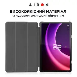Чехол AIRON Premium для Lenovo Tab P11 2nd Gen (TB-350XU) 11,5" с защитной пленкой и салфеткой black - мініатюра 8
