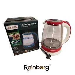 Скляний електричний чайник Rainberg RB-902 з LED-підсвічуванням, 1.8 л