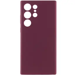 Чохол Silicone Cover Lakshmi Full Camera (AAA) для Samsung Galaxy S23 Ultra Бордовий / Plum