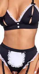 Костюм покоївки Cottelli Costumes Maid Set S (чорний) - мініатюра 10