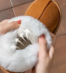 Унісекс високі теплі домашні капці на хутрі розмір 42–43 м'які закриті тапочки для дому KT9001614 - мініатюра 6