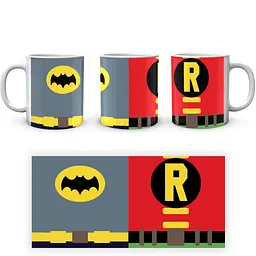 Кухоль GeekLand Бетмен Batman Бетмен та Робін Лого BM.02.344 330 мл білий - мініатюра 3