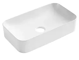 Комплект Qtap Tern: Раковина накладна прямокутна 610x350x135 мм WHITE + Донний клапан PU02 (QT17112270WN47304) - мініатюра 3