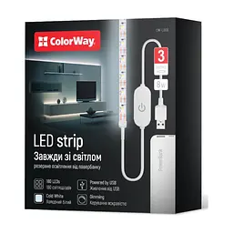 Светодиодная лента ColorWay LED 3м з живленням від USB (CW-LD03)