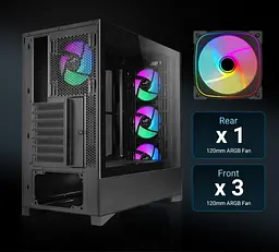 Корпус SAMA V42 без БЖ (V42-BKAMA4X1-GL) Black - мініатюра 9