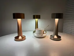 Настільна лампа сенсорна світлодіодна ESLLSE DOWN LIGHT з акумулятором 1200 mA Чорна - мініатюра 9