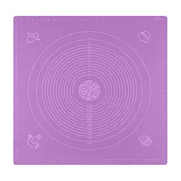 Килимок силіконовий для розкочування тіста великий квадратний 70х70 см, Kitchen Master Рожевий 84460