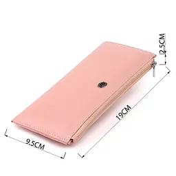 Горизонтальний тонкий гаманець зі шкіри ST Leather 19325 рожевий - мініатюра 3