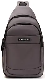 Сумка-слінг Lanpad нейлонова через плече 17х29х10 см Сірий - мініатюра 2