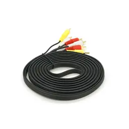 Кабель мультимедійний 3xRCA M to 3xRCA M 5.0m black Voltronic (YT-3хRCA(M)/3хRCA(M)-5.0G) - мініатюра 2