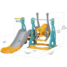 Дитячий ігровий комплекс Mealux Ariel Yellow / Blue / Grey (KD-B252 Yellow / Blue / Grey) - мініатюра 3