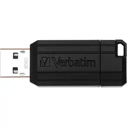 Флеш-накопитель Verbatim PinStripe USB 2.0 128GB Black (49071) - миниатюра 4