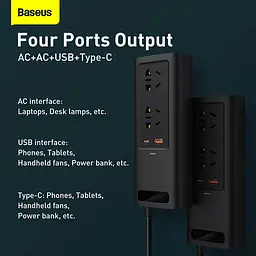 Автомобільний перетворювач напруги BASEUS In-car Inverter 150 W (2 розетки універсальні) - мініатюра 9