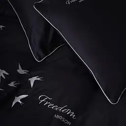 Комплект постільної білизни MirSon Сатин Elit 0055 Black Pearl Freedom 110х140 см (2200010538731) - мініатюра 2