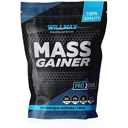 Гейнер Mass Gainer, 2 кг Шоколадне морозиво Willmax fit0025666
