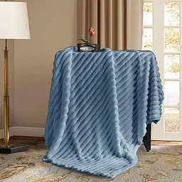 Плед-покривало євро Colorful Home Шарпей Смуга 5 см 21631 200х230 см блакитний