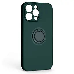 Силиконовый чехол для Apple iPhone 14 Pro Max, Icon Ring, зеленый, панель-накладка, с кольцом-подставкой на 360°, противоударный, возможность использования магнитных держателей, ArmorStandart (ARM68724)