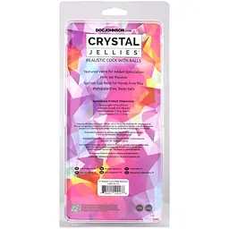 Фалоімітатор Doc Johnson Crystal Jellies Rainbow 9.5 Inch, 24.1 см - мініатюра 6