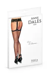 Панчохи з поясом Anne De Ales TOSCA середня сіточка, ззаду стрілки, мереживний пояс Розмір: T1 - мініатюра 3