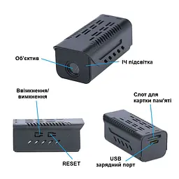 Міні камера WIFI з підсвіткою Nectronix H9N без акумулятора із зовнішнім живленням 5 вольт (100898-1) - мініатюра 5