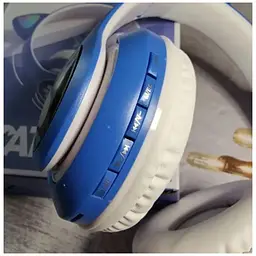 Бездротові дитячі навушники Cat Ear VZV-23M Bluetooth з котячими вушками сині - мініатюра 5