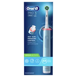 Електрична зубна щітка Oral-B Pro 3 3000 СrossAсtion, синя - мініатюра 2