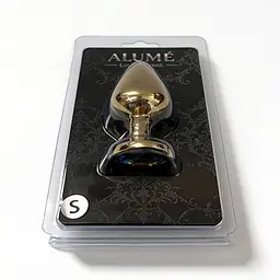Анальная пробка с камнем в форме сердца ALUME, S - миниатюра 6