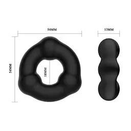 Ерекційне кільце Crazy Bull Super Soft Ring, 5.4 см (чорний) - мініатюра 3