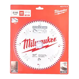 Диск пиляльний по алюмінію Alu PFTE MILWAUKEE, діаметр 216х30х2,4мм, 80 зуб. - мініатюра 2