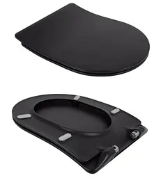 Унітаз підвісний Qtap Taurus Ultra Quiet, з сидінням Slim Duroplast/ Soft-close/ Quick Release QT2433084EUQMB - мініатюра 7