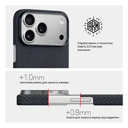 Чехол ArmorStandart BlackIcon Aramid Twill MagCase для Apple iPhone 17 Pro Max Black (ARM90150) - мініатюра 6