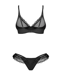 Комплект білизни Obsessive Stelisa L/XL (чорний) - мініатюра 4