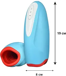 Мастурбатор I'MCUM Oral Pleasure Імітатор орального сексу Синій (FJB229) - мініатюра 2