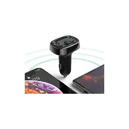 FM модулятор Baseus T Shaped S-09A 2 х USB Type-A, microSD Black (CCMT000001) - мініатюра 10