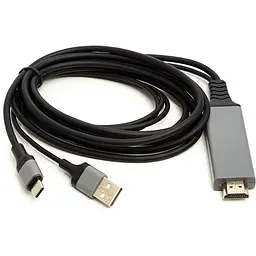 Кабель PowerPlant HDXiaomi (M) - USB (AM)/Type-C (M), 1 м