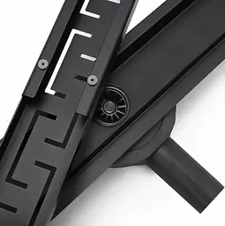 Трап для душу Rea Greek 90 PRO black REA-G8026 - мініатюра 7