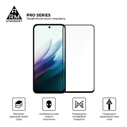 Захисне скло на Xiaomi Redmi 15 4G з олеофобним покриттям, Pro, повне проклеювання, антистатичний і пиловідштовхуючий шар, 9H, самоклеючеся, 2.5D, на весь екран, антистатичний клей, ArmorStandart (ARM85415) - мініатюра 2