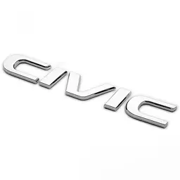 Емблема напис CIVIC (для Honda) 170х20 мм Хром (роздільна) Пластик на скотчі (Завод) - мініатюра 2