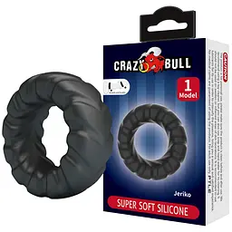 Ерекційне кільце Crazy Bull Jeriko 4.5 см (чорний) - мініатюра 12