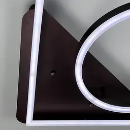 Настінно-стельовий світильник у квадратному корпусі кольору Coffee 45х45х13 см | Line F | Арт. A11022/2 CF - мініатюра 6