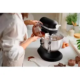 Планетарний міксер KitchenAid Artisan з підйомною чашею 5.6 л чорний матовий (5KSM60SPXEBM) - мініатюра 10