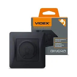 Світлорегулятор Videx BINERA LED 200Вт чорний граф (VF-BNDML200-BG)