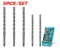 Набор буров Total TAC190501 SDS PlUS, 5шт, d=6-12мм. (6492731)