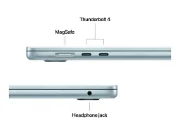 Ноутбук Apple MacBook Air 15 2026 M5 10 core GPU 24GB 1TB Sky Blue (MDVU4) - мініатюра 5