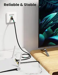 Патч корд Ugreen NW107 мережевий кабель 10 Гбіт\с Ethernet RJ45 Cat 7 1м Black (NW107) - мініатюра 6