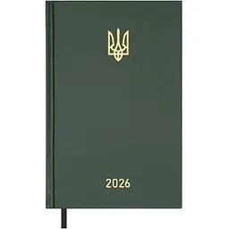 Щоденник датований Buromax Airy 2026 A5 бумвініл зелений (BM.21165-04)