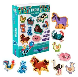 Магнітна гра Vladi Toys ML4031-10 EN "Magdum", "Funny Farm" набір дитячих магнітів ферма - мініатюра 2