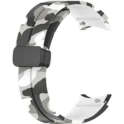 Браслет Cls-color для Samsung Galaxy Watch 4 - біло-чорний ширина кріплення 20мм силікон Watchbands (W30-8WB21134651) - мініатюра 2